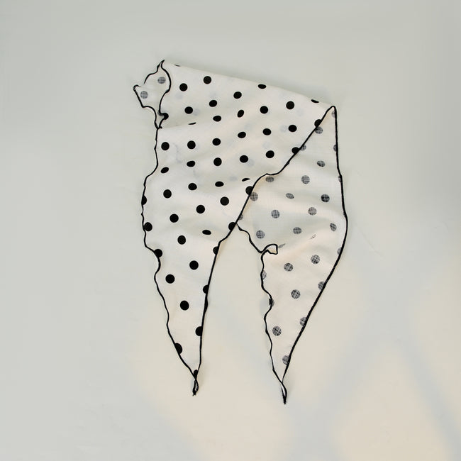 Cotton Polka Dot Triangle Retro Head Shawl Scarf Main image