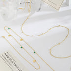 Minimal Turquoise Sequin Waist Chain Set