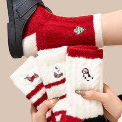 Plush Thermal Warm Floor Crew Christmas Socks