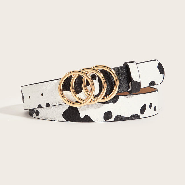 Retro Animal Print Statement Waist Belt Main image