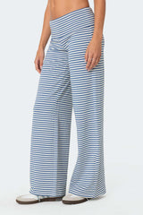 Athletic Fluid Stripe Straight Pants