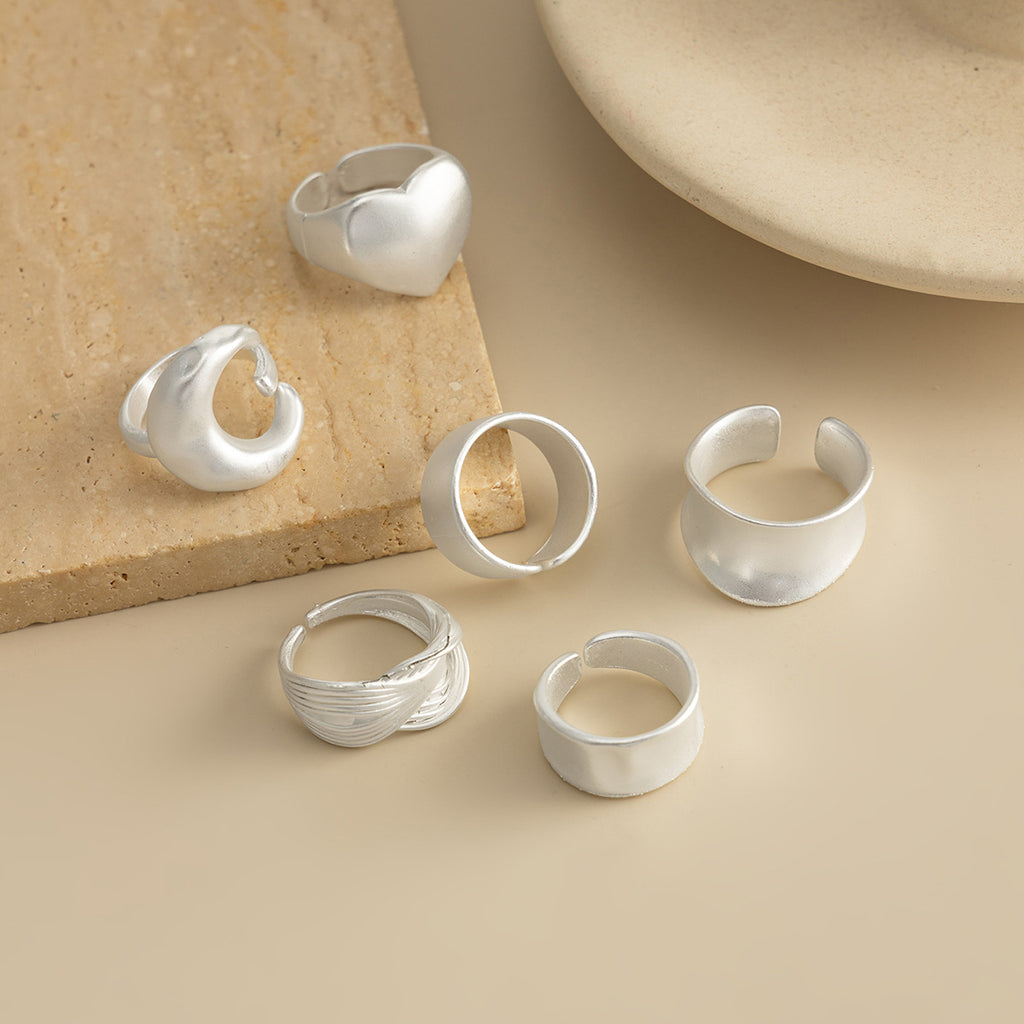 Unisex Irregular Geometric Open Knuckle Ring