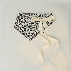Leopard Print Triangle Tie Bandana Retro Head Scarf