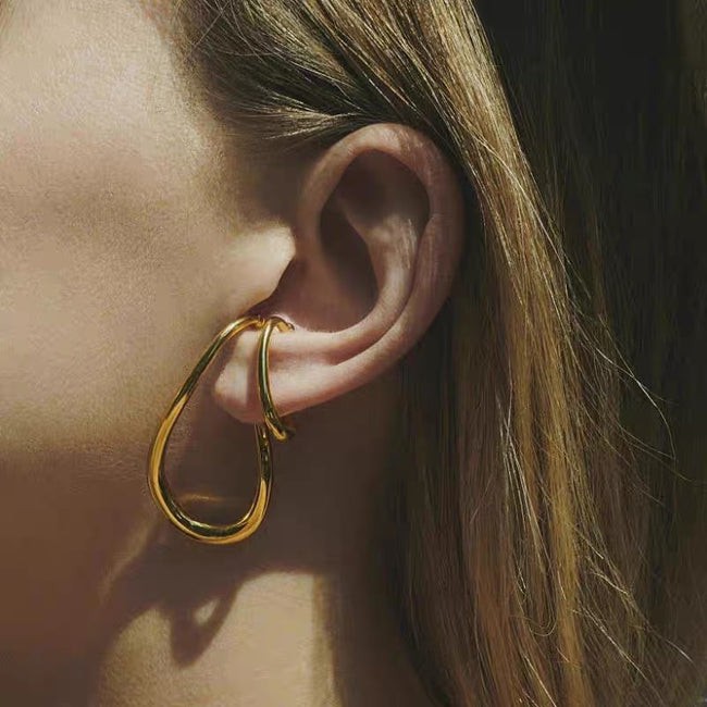 Minimalist Stacked Ear Cuff Earrings Main image