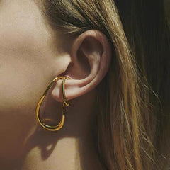 Minimalist Stacked Ear Cuff Earrings