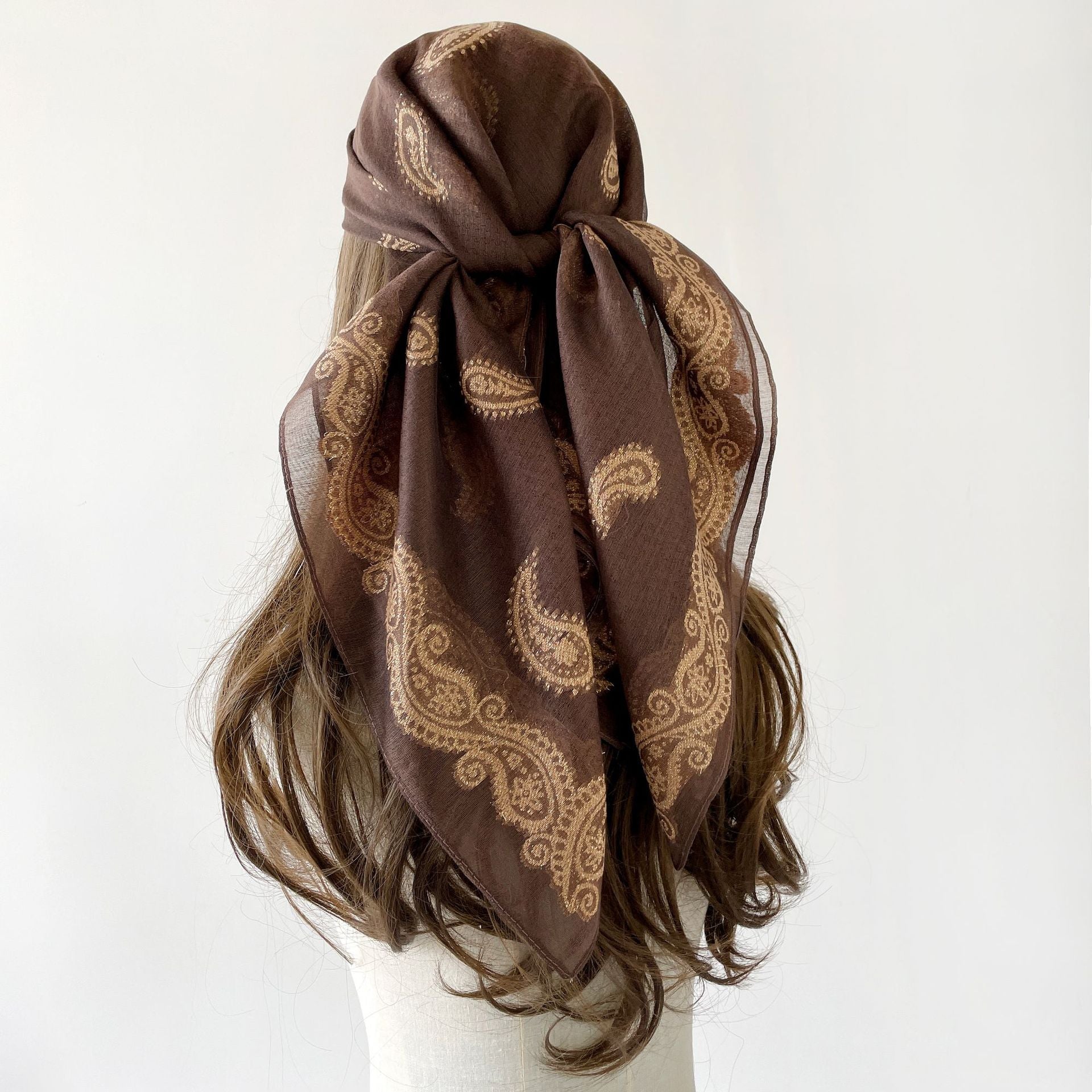 Paisley Print Large Square Retro Shawl Scarf Secondary image