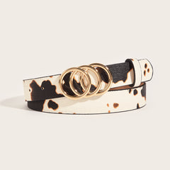 Retro Animal Print Statement Waist Belt