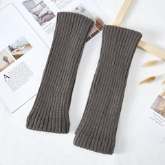 Thick Knit Warm Red Christmas Leg Warmers