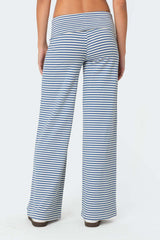 Athletic Fluid Stripe Straight Pants