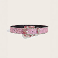 Chic Rhinestone Buckle Y2K Belt