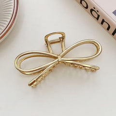Minimalist Metal Bow Design Hair Claw