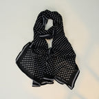 Velvet Chiffon Polka Dot Lightweight Scarf