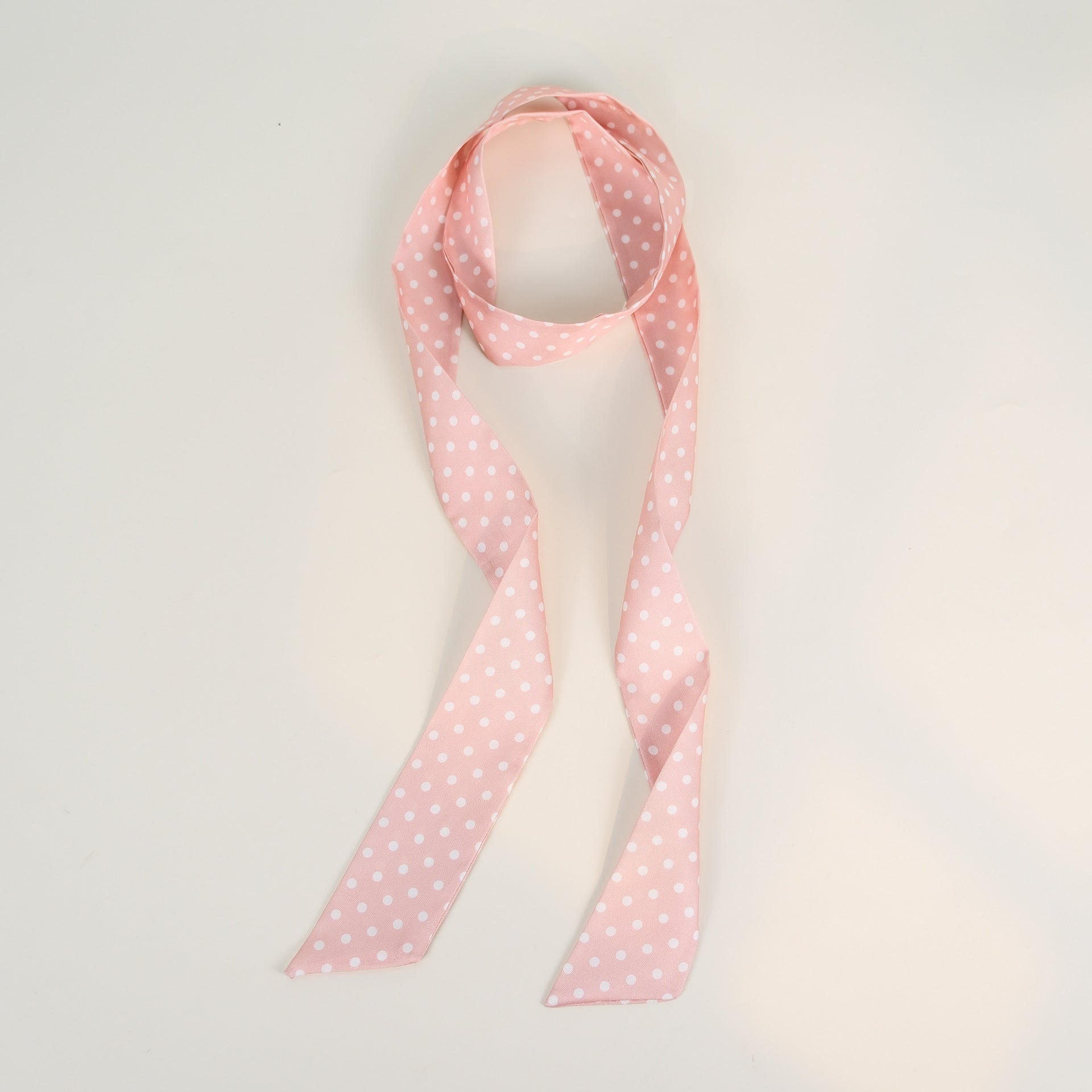 Polka Dot Elegant Long Thin Print Neck Scarf