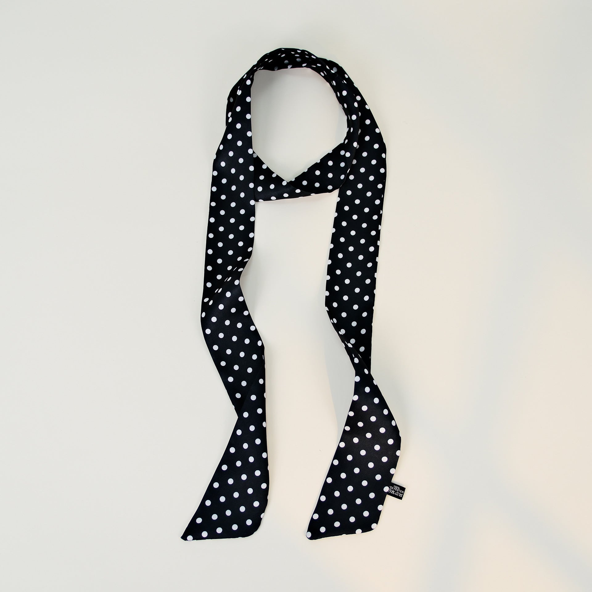 Polka Dot Elegant Long Thin Print Neck Scarf Secondary image