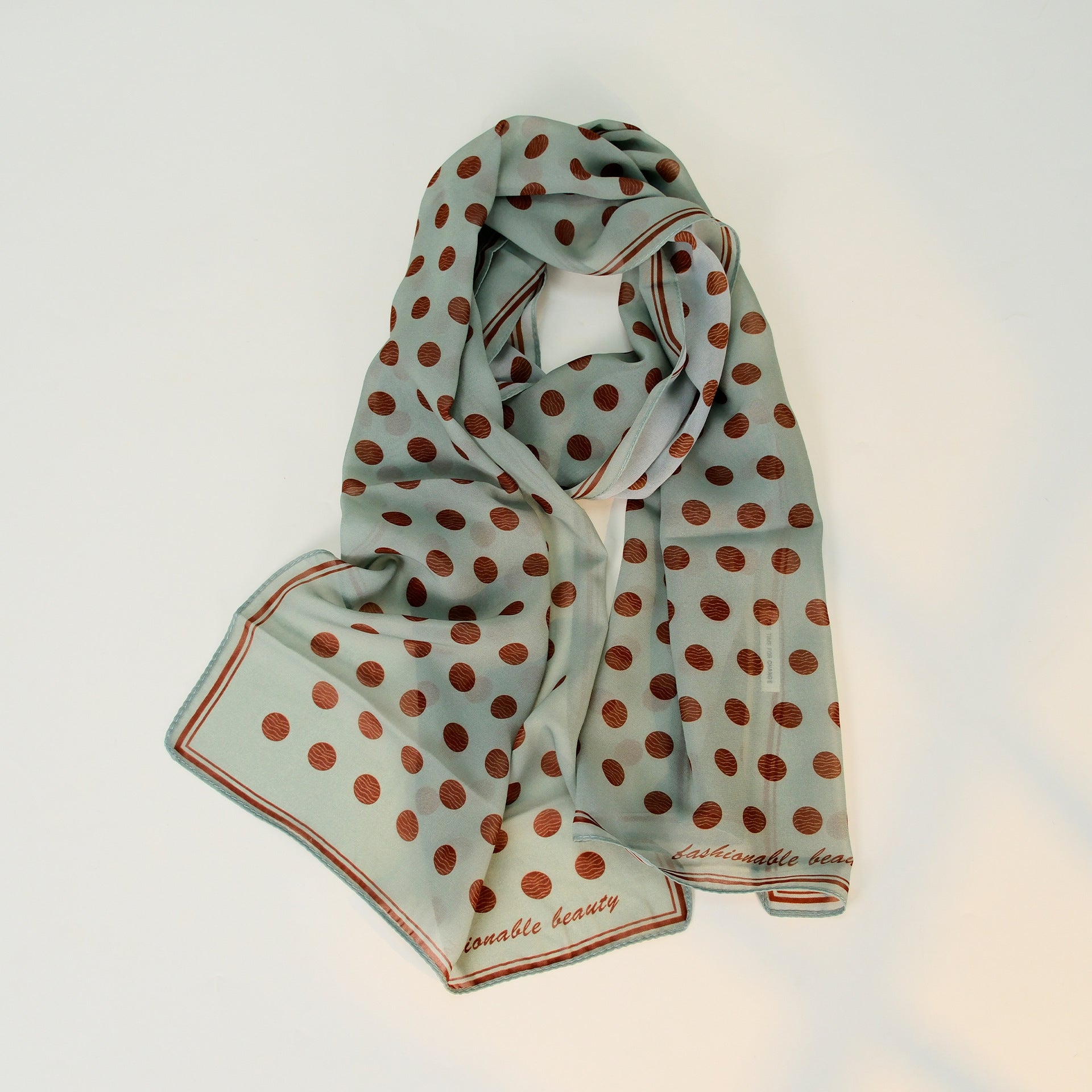 Vintage Polka Dot Lightweight Scarf Main image