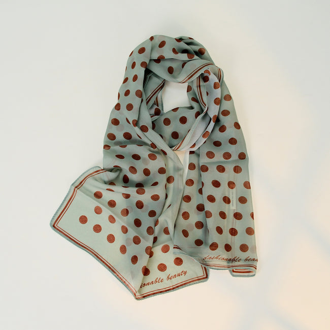 Vintage Polka Dot Lightweight Scarf Main image