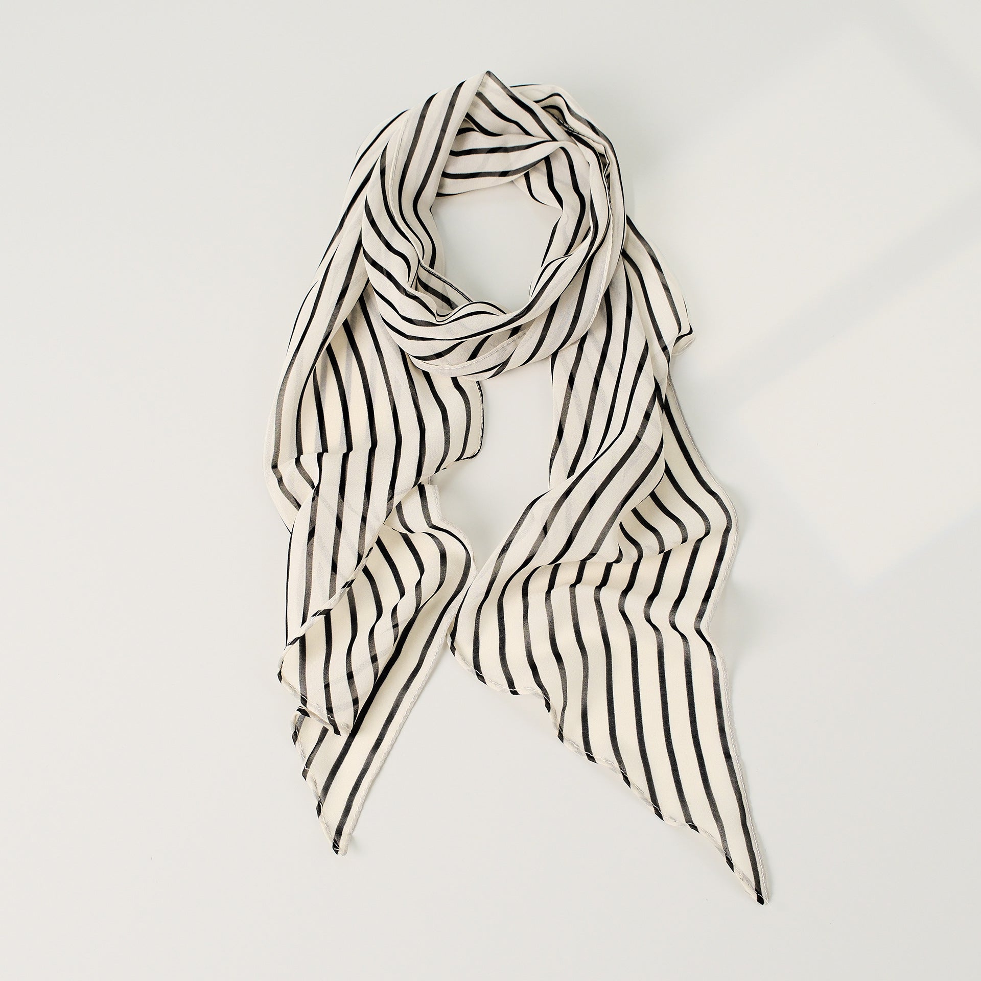 Striped Long Lightweight Sun Protection Scarf Main image
