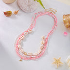 Boho Beaded Shell Starfish Layered Waist Chain