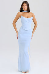 Corset Style Bodycon Formal Dress XS / Blue