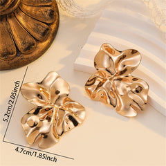 Textured Asymmetrical Geometric Earrings