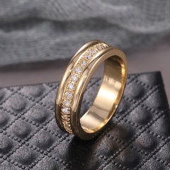Minimalist Gold Tone Brass Plated Stackable Ring