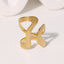 Geometric Stainless Steel Band Vintage Design Ring