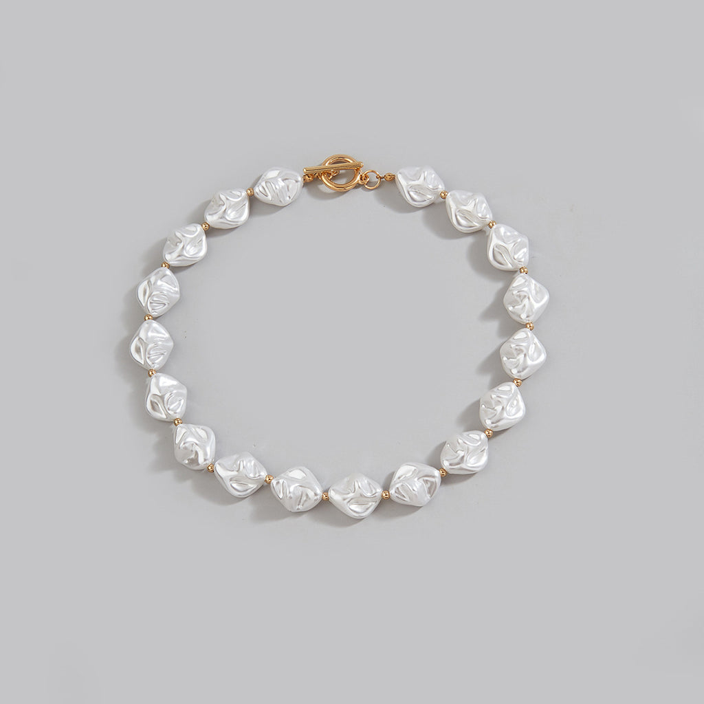 Vintage Baroque Pearl Irregular Statement Necklace