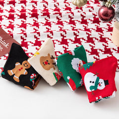 Cartoon Christmas Thick Warm Cute Crew Christmas Socks