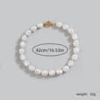 Vintage Baroque Pearl Irregular Statement Necklace