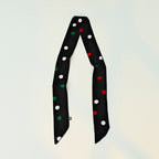 Polka Dot Skinny Long Neck Tie Ribbon Scarf