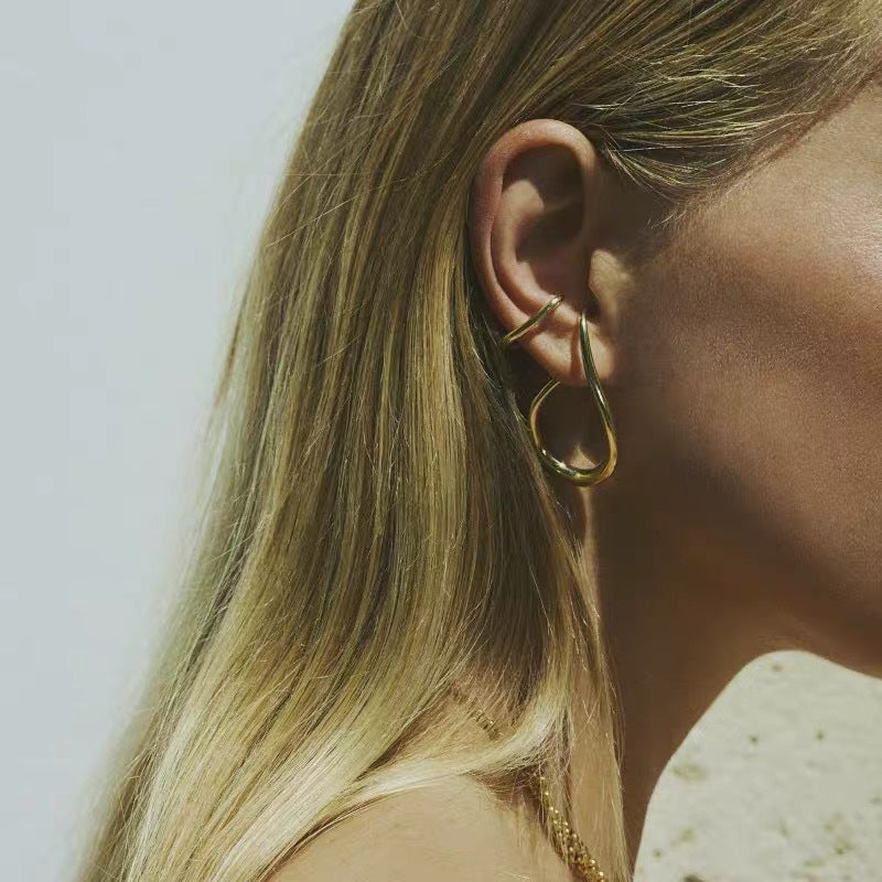 Minimalist Stacked Ear Cuff Earrings Secondary image