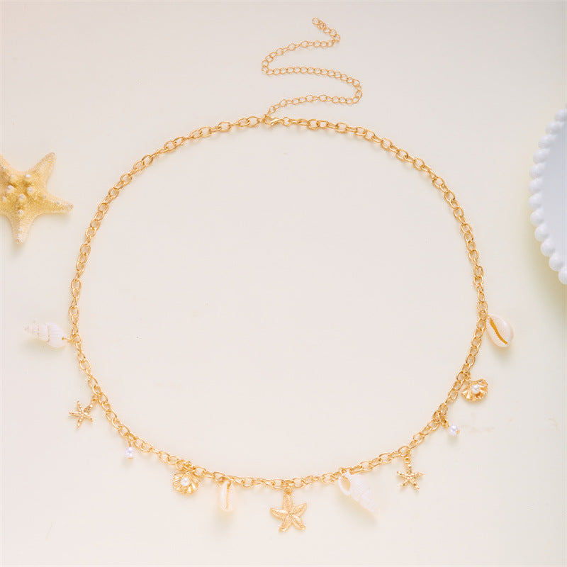 Boho Starfish Shell Beach Waist Chain