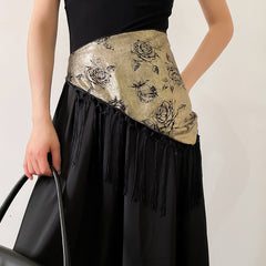 Vintage Triangle Print Scarf Belt