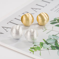 Minimalist Textured Ball Ear Cuff Earrings