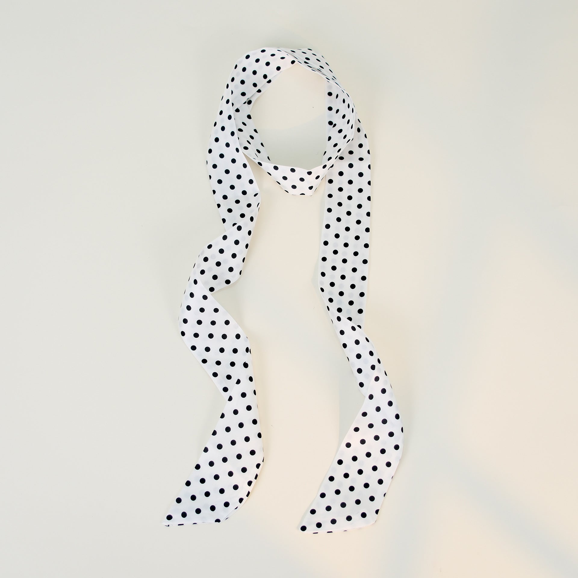 Polka Dot Elegant Long Thin Print Neck Scarf Main image