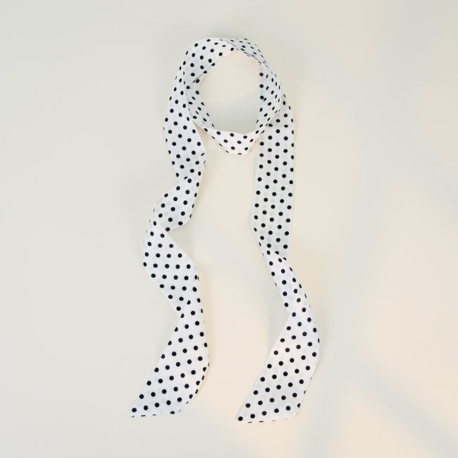Polka Dot Elegant Long Thin Print Neck Scarf Main image