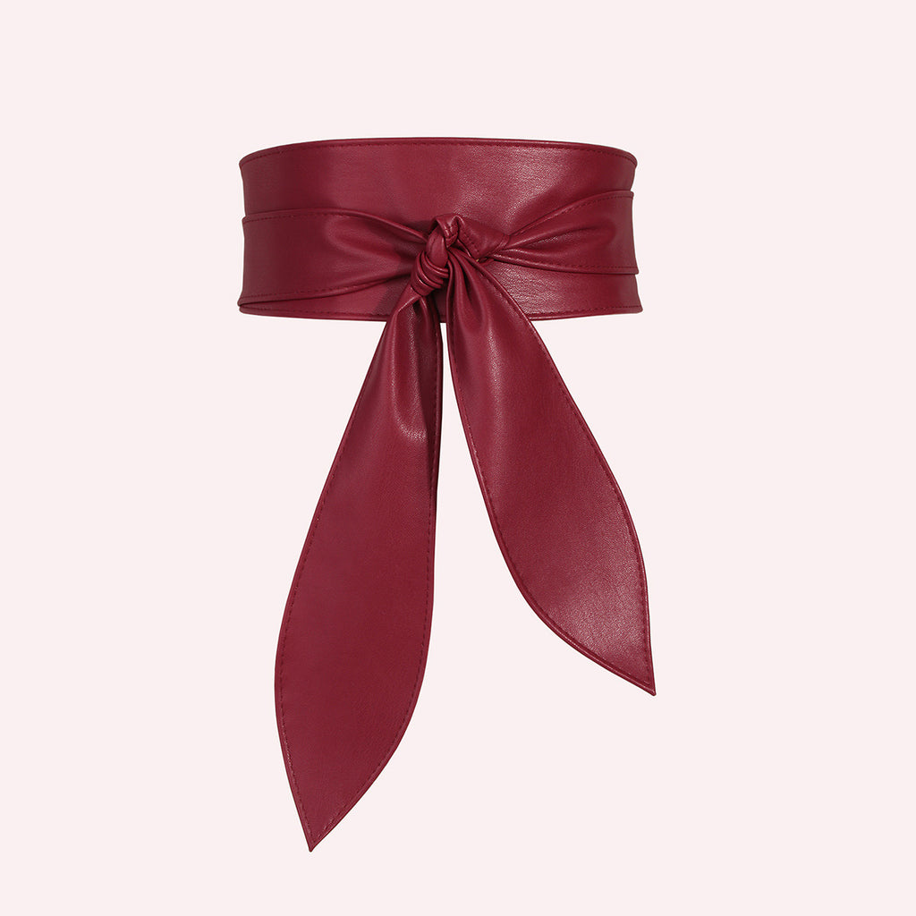 Wide Bow Tie Ribbon Waist Belt