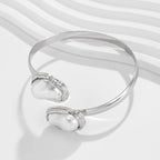 2-Piece Baroque Irregular Pearl Alloy Collar Ring And Bracelet Set