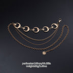 Adjustable Sunflower Moon Metal Waist Chain