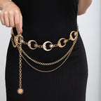 Adjustable Sunflower Moon Metal Waist Chain