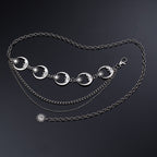 Adjustable Sunflower Moon Metal Waist Chain