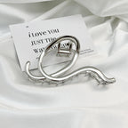 Premium Bow Metallic Large Hair Claw