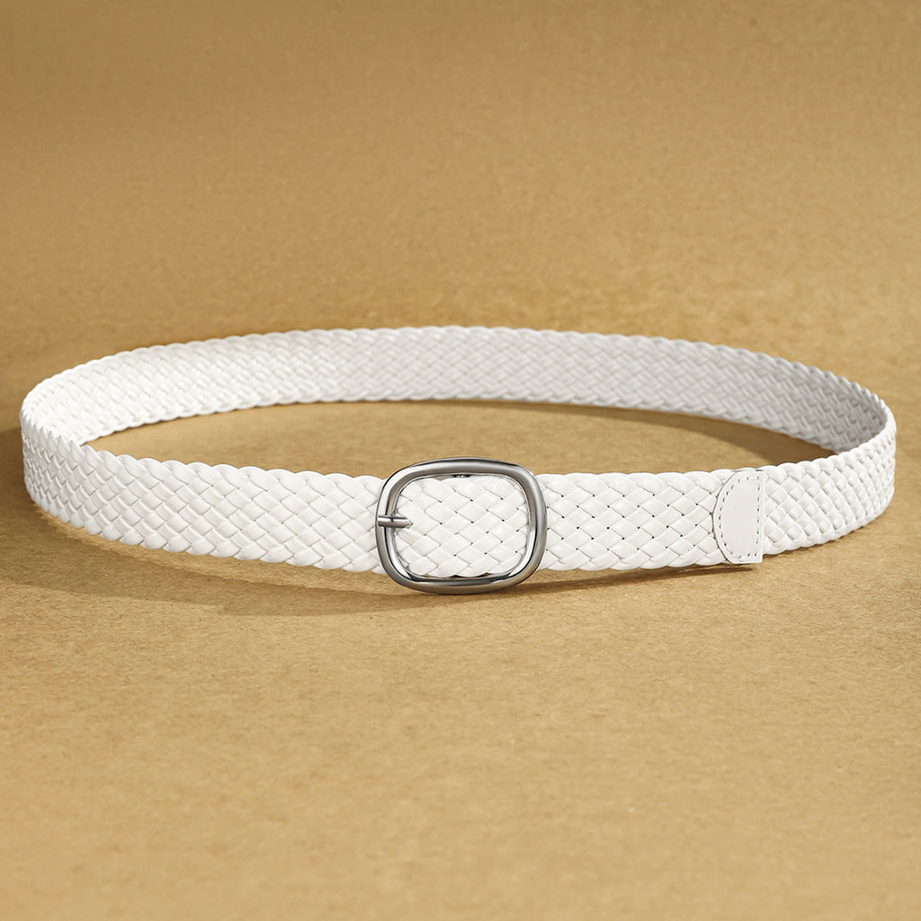 Handmade Woven Patent Leather Belt