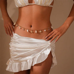 Boho Starfish Shell Beach Waist Chain