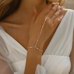 Beaded Knuckle Ring Finger Bracelet