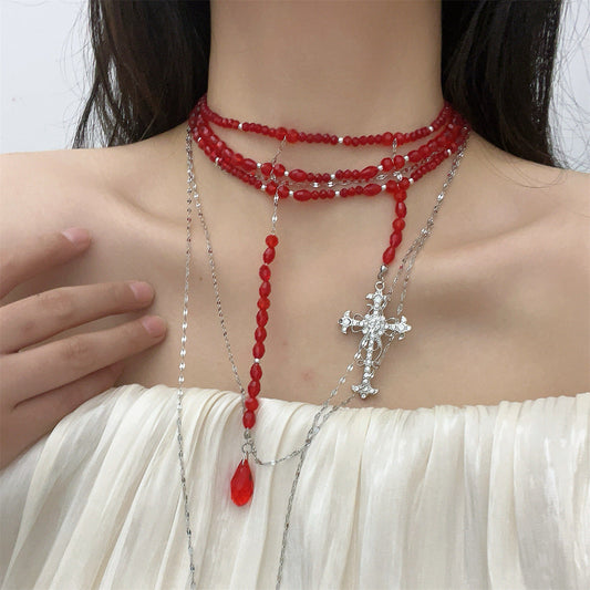 Vampire Gothic Blood Drop Tassel Necklace