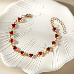 Heart Design Deluxe Chain Bracelet