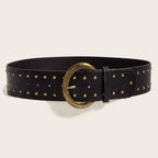 Bohemian Studded Leather Statement Belt