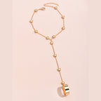 Vintage Minimalist Heart Charm Finger Bracelet