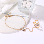 Retro Openwork Arrow Ring Finger Bracelet